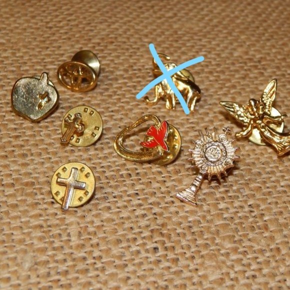 Jewelry - <3  Crosses Angel Elephants... Pin Lot   <3